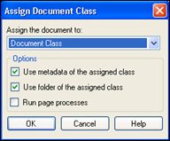 Assign Document Class dialog box